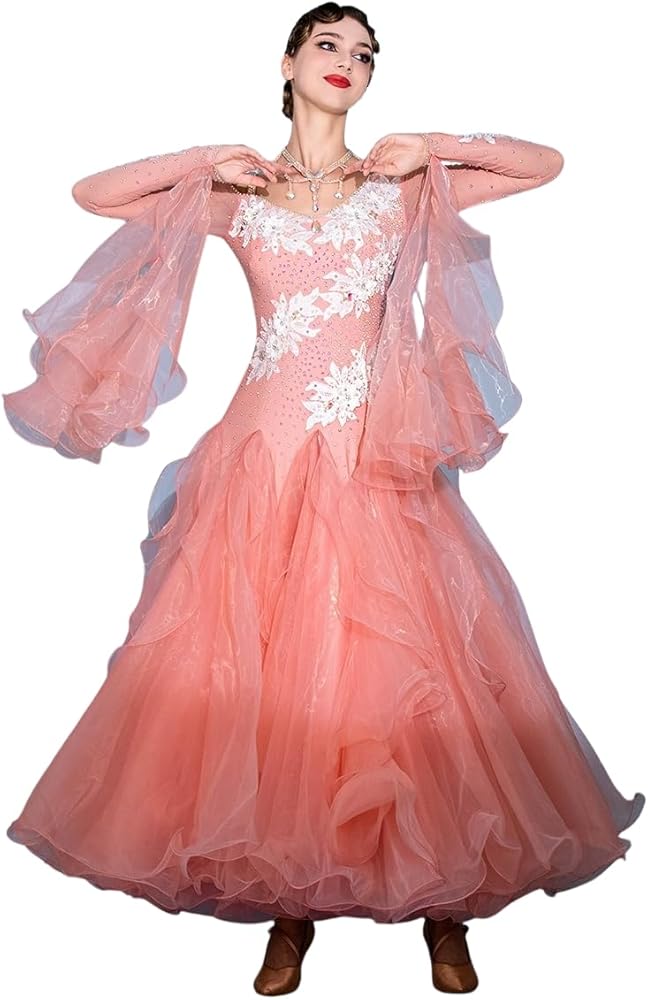 ピンクのフリルダンスドレス、Sサイズ、￼ Amazon.co.jp: [MXRFactory